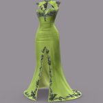 Mermaid Cheongsam Gown Dress With Train