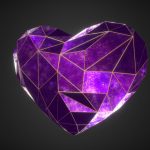 Purple Crystal Heart