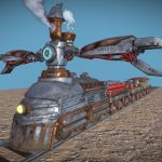 Steampunk Battle Robot Train
