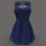 Chest Heart Cutout Backless Mini Dress