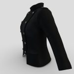 double breasted standing collar female blazer.thumb