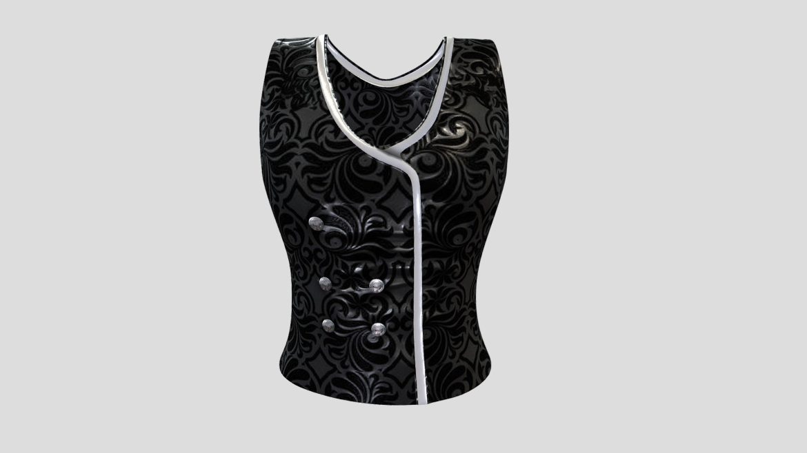 female double breast sleeveless vest.thumb