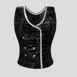Female Double Breast Sleeveless Vest