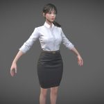 Female’s Bussiness suit office lady Game Assests