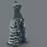 One Shoulder Layered Ruffled Prom Dress