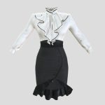 Retro Pencil Skirt Fills Shirt Female Outfit