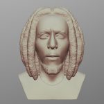 Bob Marley bust for 3D printing