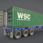 Container Trailer – Low Poly