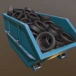 Container with Tires