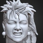 Cyndi Lauper 3D printable portrait sculpt