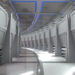 Futuristic Breathing Tunnel Curved Animated