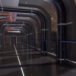futuristic space ship interior corridor.thumb
