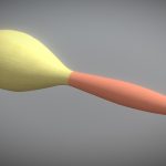 Game Ready Maracas Yellow Red Low Poly