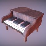 Game Ready Toy Piano Low Poly
