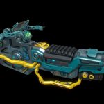 Low poly hover bike sci fi vehicle