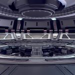 Sci-fi Scene for rendering TESLA