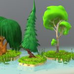 3 Cartoon Tree