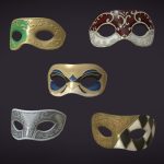 5 Venetian Party Masks