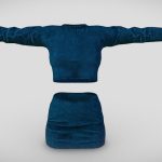 Blue Stylized skirt and top