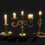 Candles and Candlesticks – low poly pack
