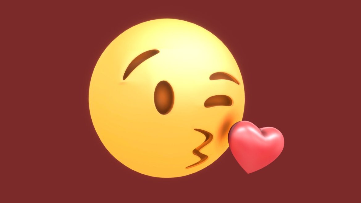 face blowing a kiss emoji lowpoly.thumb