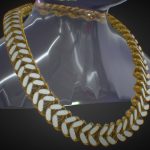 Gold Interlocking Link Chain (Textured Diamonds)