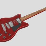 Guitar LG stylised in red
