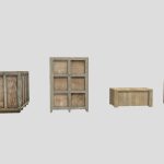 Low Poly Container Boxes