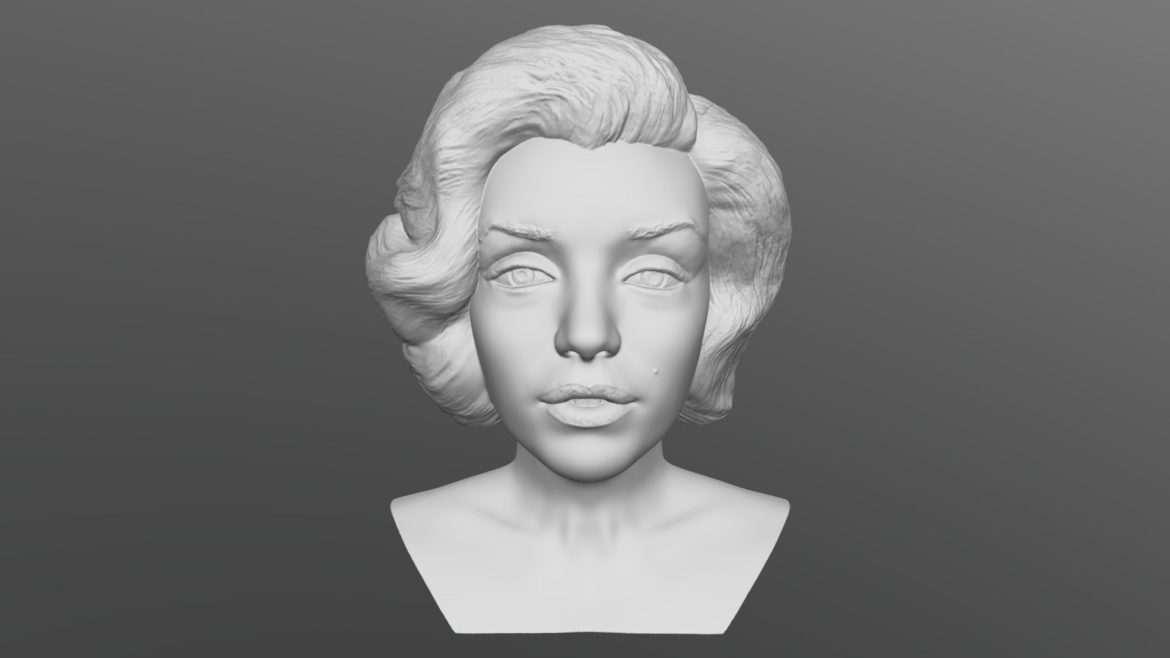 marilyn monroe bust for 3d printing.thumb