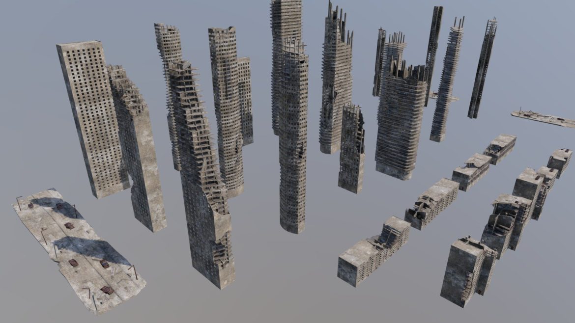 post apocalyptic destroyed skyscrapers pack.thumb