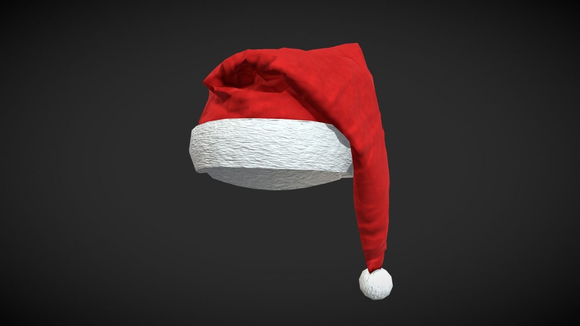 santa claus hat low poly.thumb