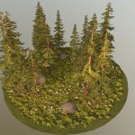 Seasonal Pine Trees And Rocks Pack