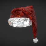 Sequin Santa Claus Hat – low poly