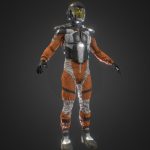 space marine costume low-poly