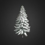 Spruce Tree with Snow 3D Model 7.8m