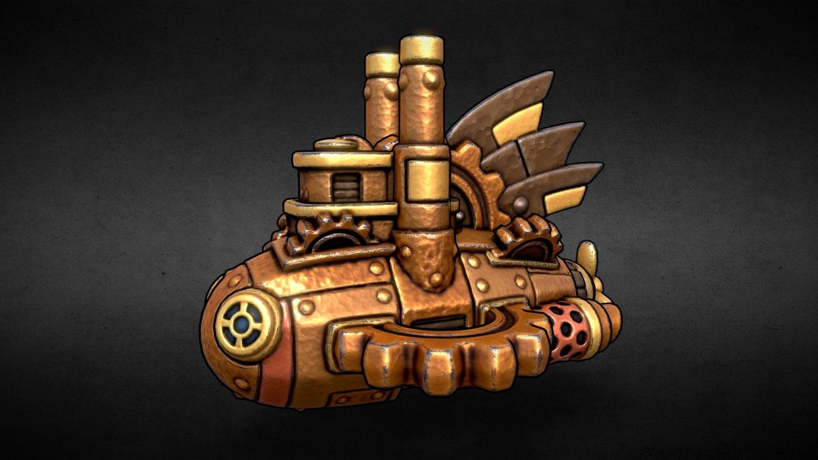 stylized steampunk aircraft.thumb