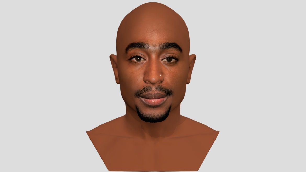 tupac shakur bust for full color 3d printing.thumb