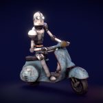 Vespa Rider Robot
