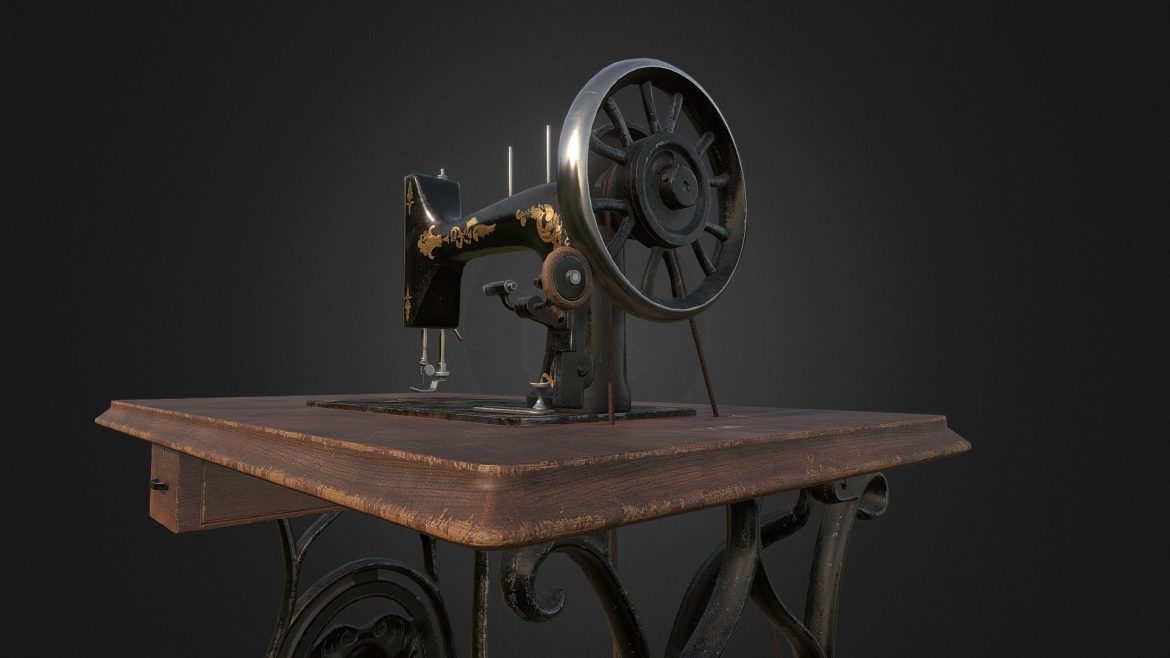 vintage sewing machine pbr.thumb