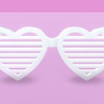 White Heart Glasses