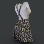 Floral Overall Shorts Tshirt Female Outfit