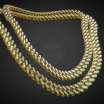 Gold Diamond Chain Small And Large
