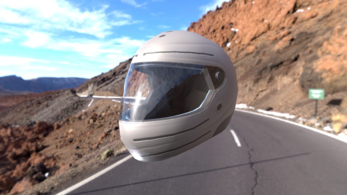 low poly motorcycle helmet.thumb