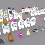 Lowpoly Hats Helmet Assets Among us characters