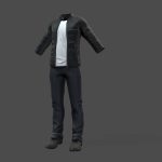 male leather jacket tshirt pants shoes outfit.thumb