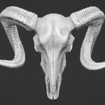 Ram Skull Pendant – 3D print