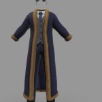 SAVE BIG Men’s Fur Trim Long Coat Outfit