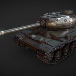 Low poly IS-85 heavy tank