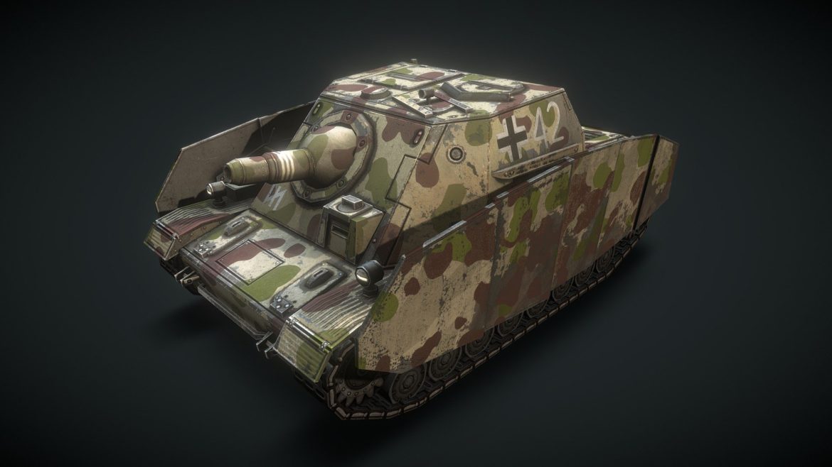 low poly sdkfz 166 sturmpanzer brummbar camo.thumb 4