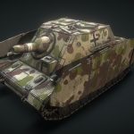 Low poly Sd.Kfz. 166 Sturmpanzer Brummbar Camo